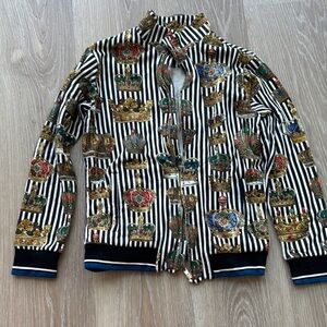 Dolce & Gabbana Black and White Bomber Jacket